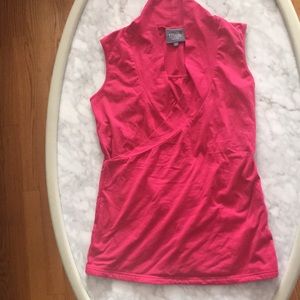 Stylish pink nursing top.